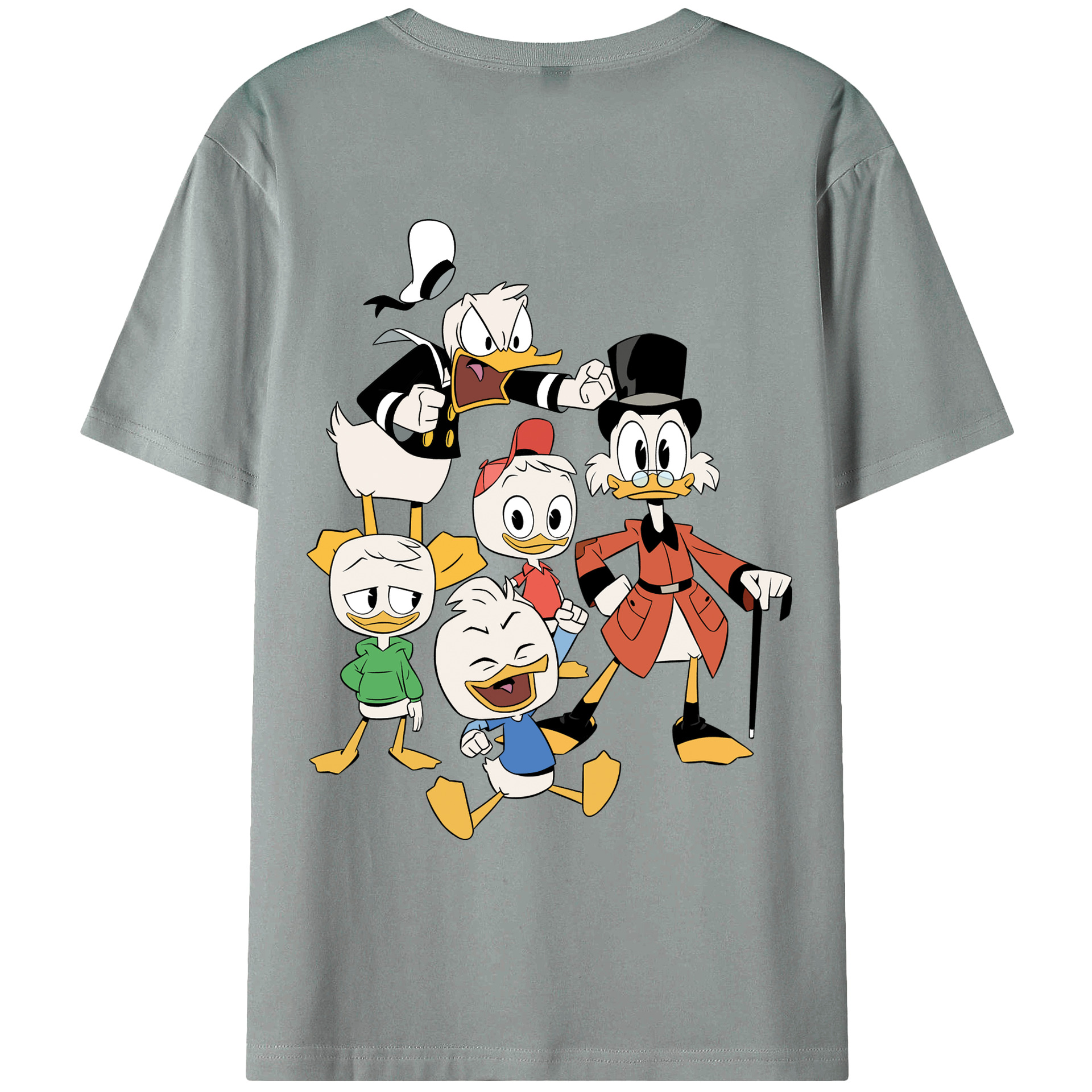 ミッキーマウス Mickey Mouse 綿100％ メンズ半袖Tシャツ（バックプリント） 通気性